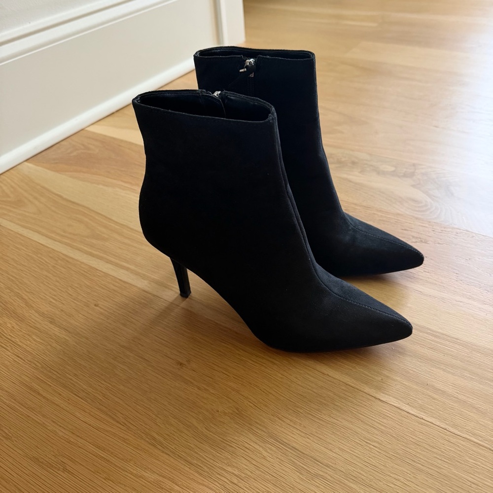 BP Black Suede Heeled Boots